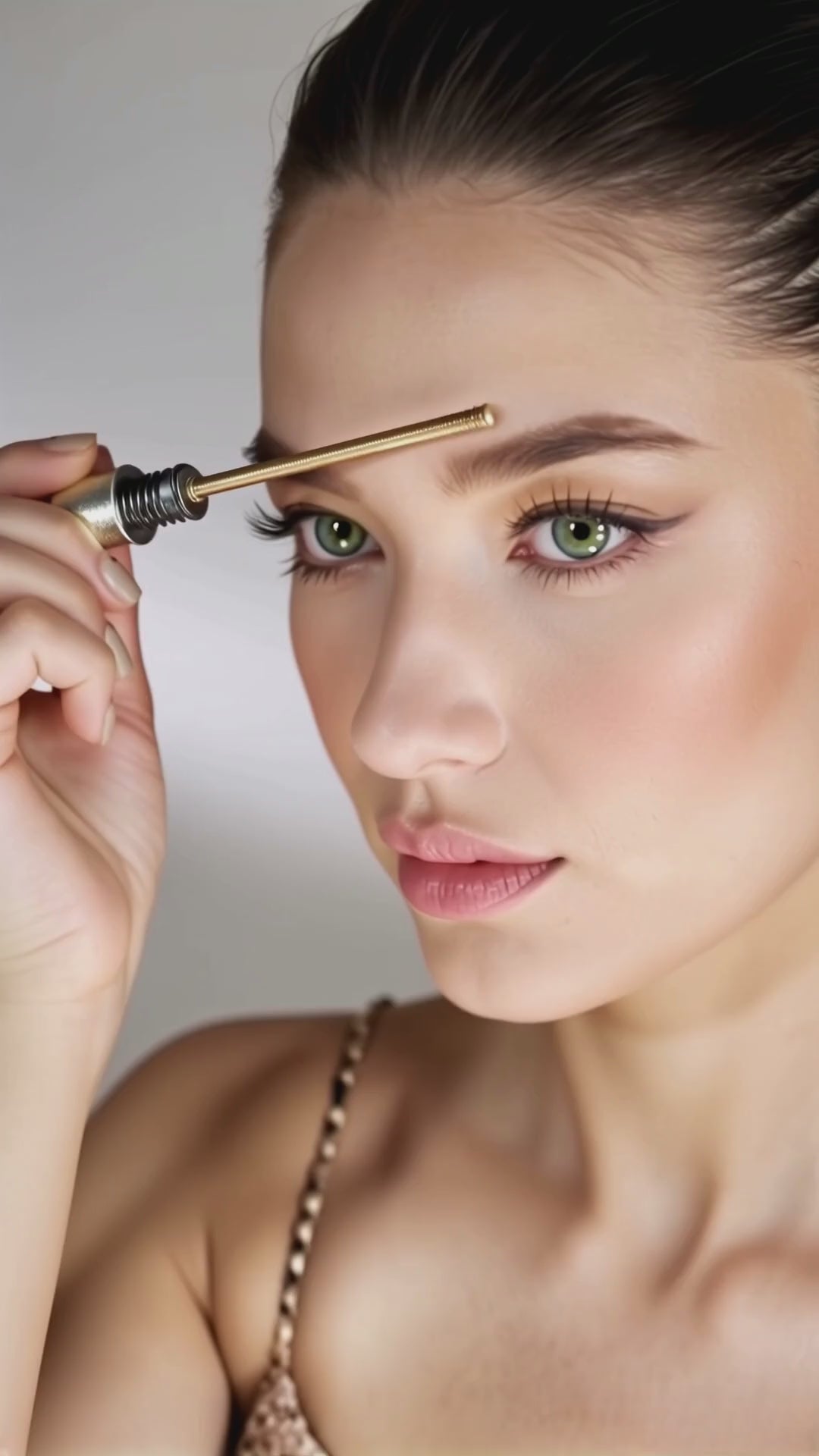 Load video: Woman 25-30 y.o. using our iron wand mascara